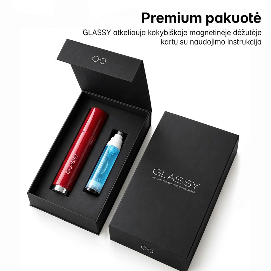GLASSY Red - akinių valymo šepetėlis