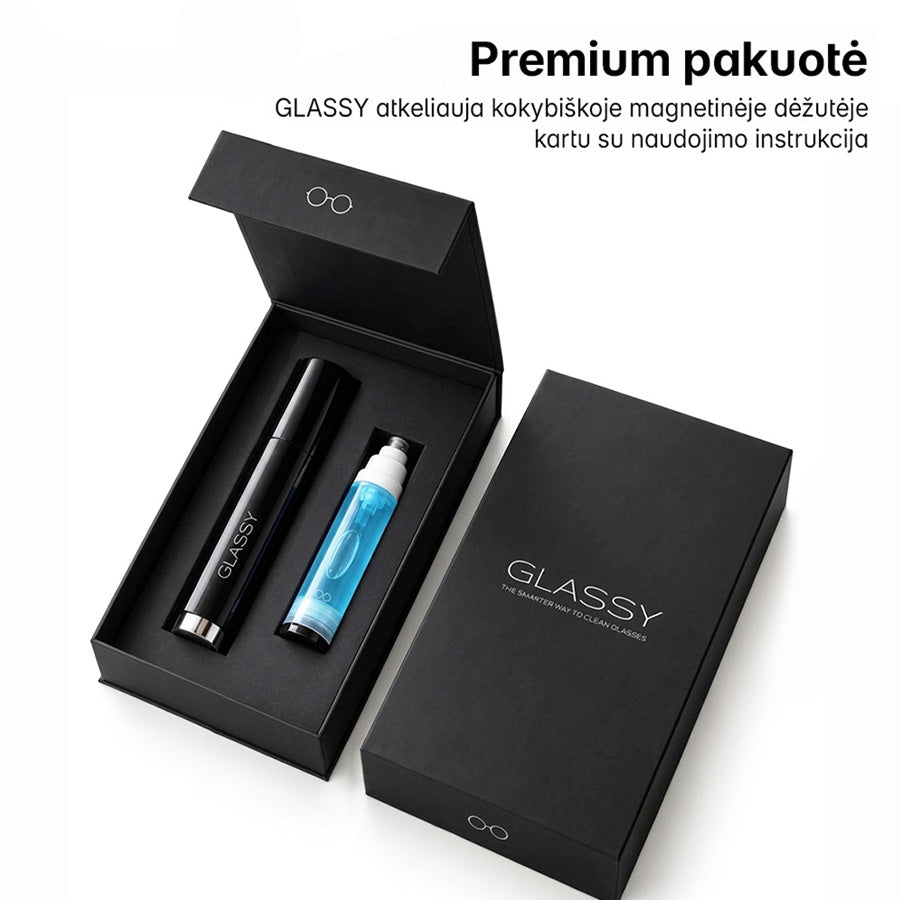 GLASSY Black - akinių valymo šepetėlis