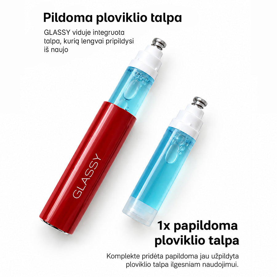 GLASSY Red - akinių valymo šepetėlis